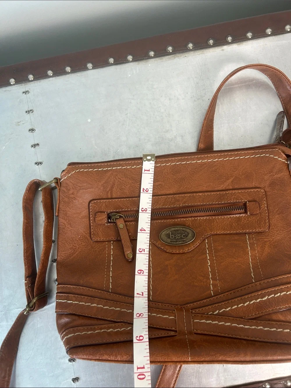 b.o.c. Chestnut Brown Faux-Leather Crossbody Bag - Picture 13 of 14